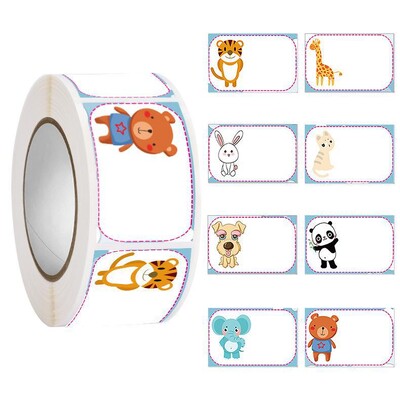 2,5 * 6,5 cm 350 tk Multifilmi nimesiltide sildid Kinnitatavad etiketid Kleebised Nõudepesumasinas Ohutu silt Koolisildid lastele Kooli nimeraamatud