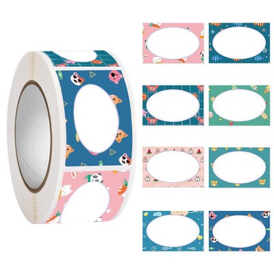 2,5 * 6,5 cm 350 tk Multifilmi nimesiltide sildid Kinnitatavad etiketid Kleebised Nõudepesumasinas Ohutu silt Koolisildid lastele Kooli nimeraamatud