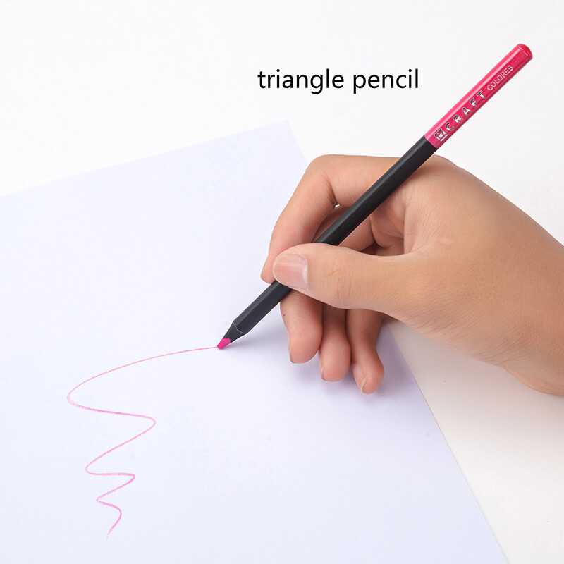 13 creioane colorate din lemn negru cu ascuțitor, desene pentru studenți Kawaii, triunghi artistic non-toxic Set de creioane cu două capete pentru copii