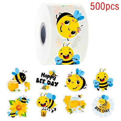 100–500 tk Multifilmi mesilaste kleebised Armsad kleebised isetegemise rulatelefon jalgratta külmik Auhinna pitseerimissildi kirjatarvete kleebis