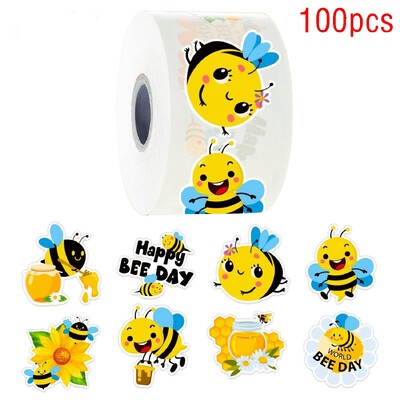 100–500 tk Multifilmi mesilaste kleebised Armsad kleebised isetegemise rulatelefon jalgratta külmik Auhinna pitseerimissildi kirjatarvete kleebis