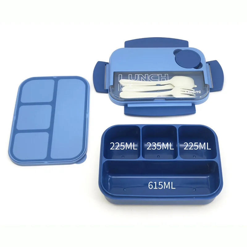 1300 ml sahtliga lõunakarp Kaasaskantav mikrolaineahjuga suletud Bento kast lusikakahvliga Õpilaskontori töötajad Toidukonteinerid