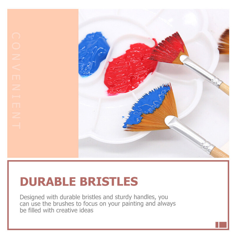 5 τμχ Βούρτσα βαφής με ανεμιστήρα ανθεκτική στη φθορά Αξεσουάρ σχεδίασης Τομέας γκουάς πολλαπλών λειτουργιών Καθημερινή ζωγραφική Βολικό παιδί