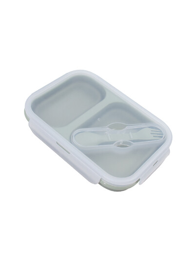 1 kom. Sklopiva kutija za ručak Silikonska prijenosna kutija za ručak za mikrovalnu, salata, voće, posuda za hranu Posuđe za piknik