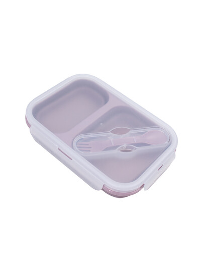 1 kom. Sklopiva kutija za ručak Silikonska prijenosna kutija za ručak za mikrovalnu, salata, voće, posuda za hranu Posuđe za piknik