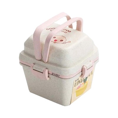 Armsad laste lõunasöögikarbid puuviljakast mitmekihiline Bento Box piknik telkimine matkamine üliõpilaslapsed