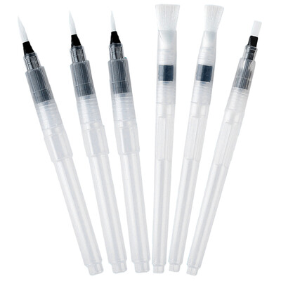 6 ks akvarelových štetcov, fixiek, farieb, profesionálnych kaligrafických vstrekovaní, plastových, ručných kresieb, maľovania pre začiatočníkov.