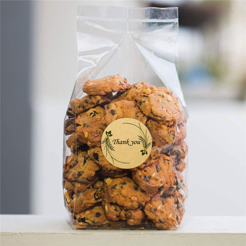 100 vnt natūralaus Kraft 2 colių padėkos lipdukai tuščia ranka rašyta etiketė dovanų pakuotėms Kepimo pyragas Rankų darbo dekoras smulkiajam verslui