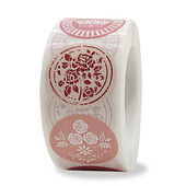 100-500 tk Roosilillega tänukleebised Kirjatarvete kleebised Festivali sünnipäevapeo kingituste kaunistused Käsitsi valmistatud kleebis