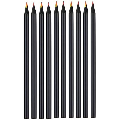 10 бр. Kawaii Rainbow Pencil 7 Colors Concentric Gradient Crayons Моливи за подаръци Моливи за оцветяване Художествена живопис Рисуване Ученически пособия