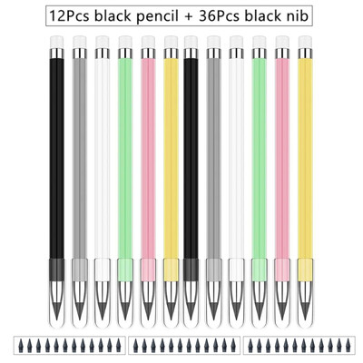 Set de 12 creioane de culoare Creion drăguț pentru desen Reumplere nelimitată Creioane de scris Creioane de ștergere eternă pentru rechizite de artă școlare