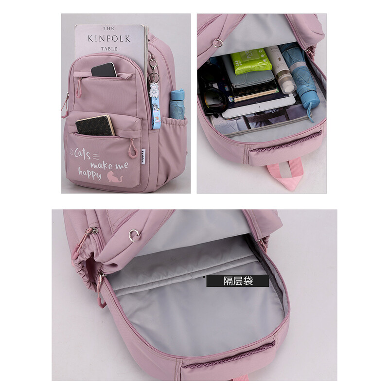 Момиче ученическа чанта Раница Раница за тийнейджърки Жени Деца Женска розова ученическа чанта Основна висока чанта Клас Тийнейджъри Деца Деца