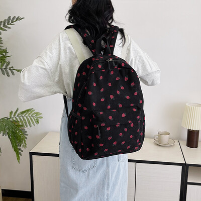 Rucsacuri drăguț cu fundătură estetică Genți ușoare de școală pentru studenți Rucsac dulce pentru fete Mochilas de colegiu din velur pentru femei