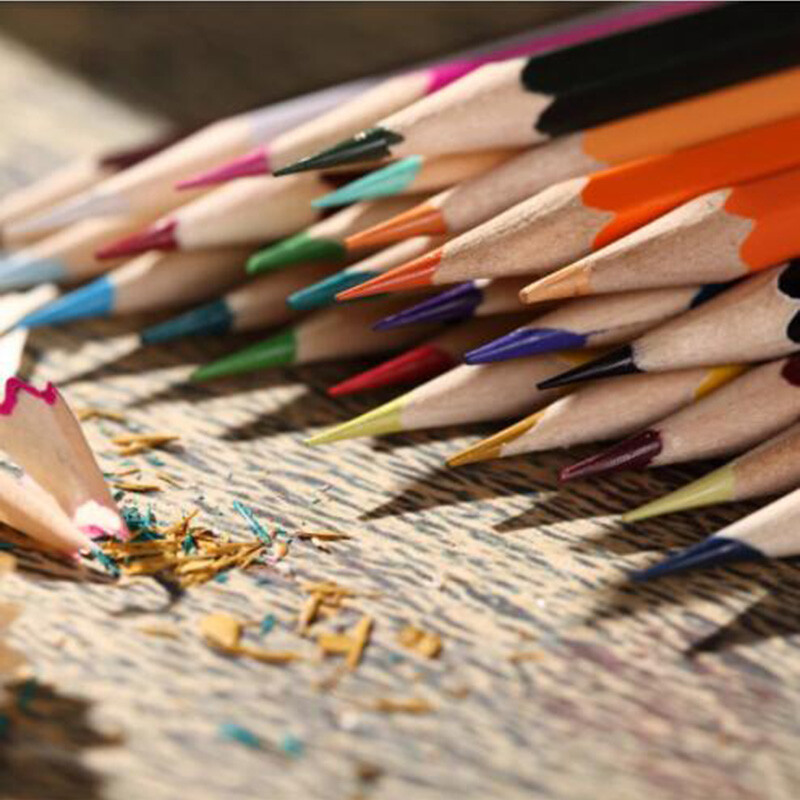 ZK50 12/24/36/48/72 värvid puidust värvilised pliiatsid Cor Artist Painting õlivärvi pliiats kooli joonistamiseks visandid kunstitarbed