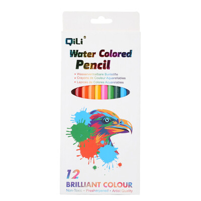 Σετ χρωματιστών μολυβιών 12 χρωμάτων Vibrant Oily Water Soluble Coloring Pencils Premium Artist Supplies for Sketching Coloring