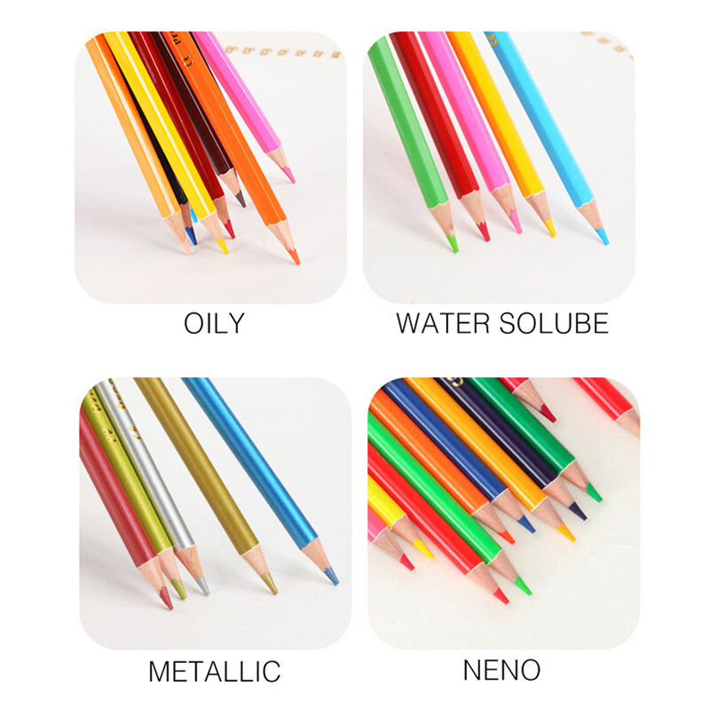 Σετ χρωματιστών μολυβιών 12 χρωμάτων Vibrant Oily Water Soluble Coloring Pencils Premium Artist Supplies for Sketching Coloring