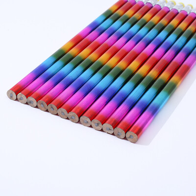 12 τμχ Rainbow Pencils Drawing Crayon Kawaii Παιδικό σετ μολυβιών χρωματιστό Ζωγραφική Graffiti Crayons Σχολική γραφική ύλη