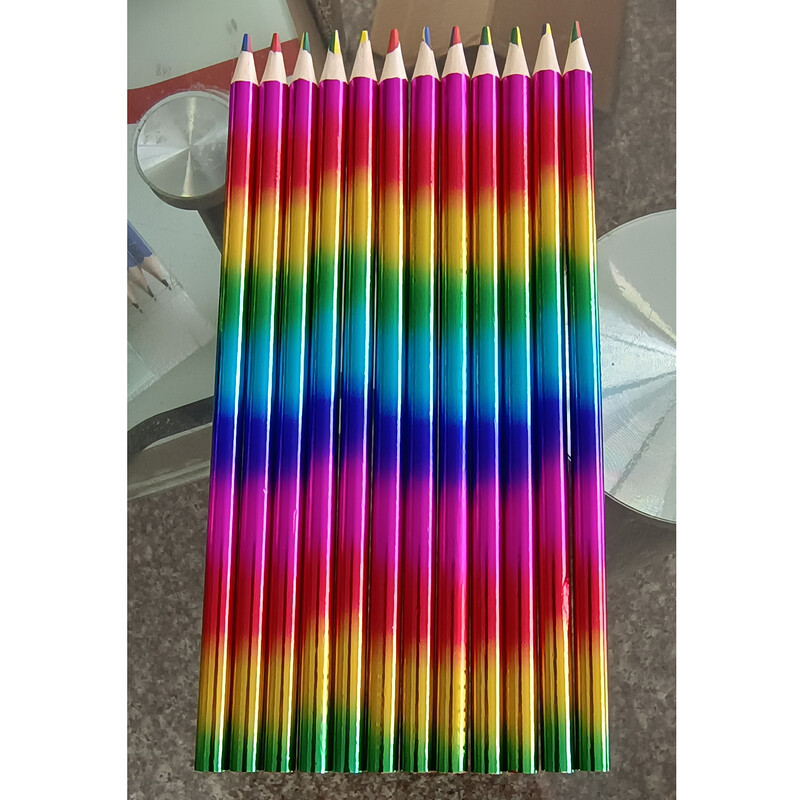 12 τμχ Rainbow Pencils Drawing Crayon Kawaii Παιδικό σετ μολυβιών χρωματιστό Ζωγραφική Graffiti Crayons Σχολική γραφική ύλη
