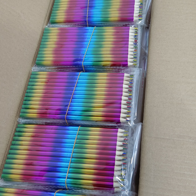 12 τμχ Rainbow Pencils Drawing Crayon Kawaii Παιδικό σετ μολυβιών χρωματιστό Ζωγραφική Graffiti Crayons Σχολική γραφική ύλη