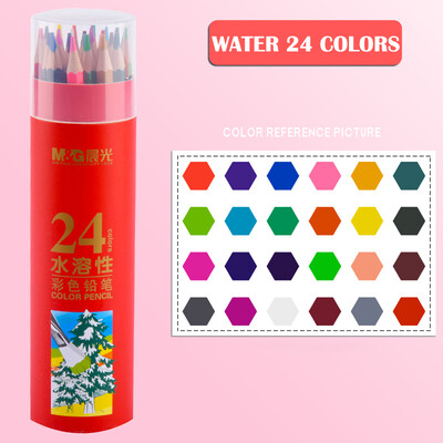 M&G 72/48/36/24//18/12 Culori Ulei/Acuarelă/Set de creioane colorate ștergebile pentru desen, colorat în apă Creioane colorate pentru școală
