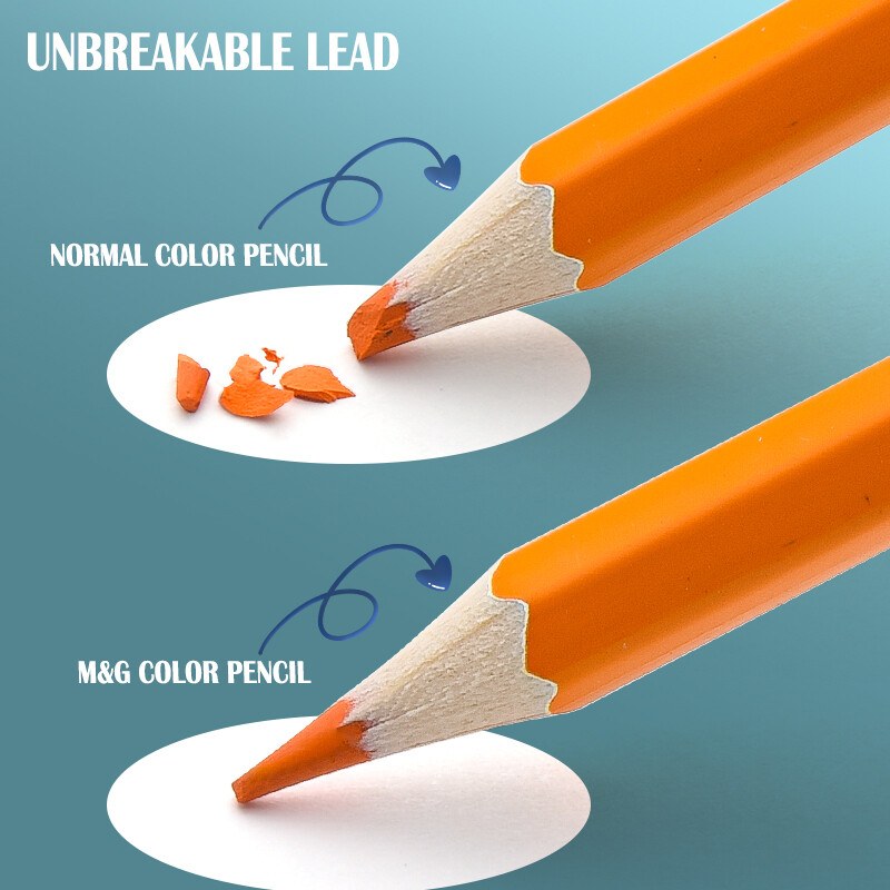 M&G 72/48/36/24//18/12 Culori Ulei/Acuarelă/Set de creioane colorate ștergebile pentru desen, colorat în apă Creioane colorate pentru școală