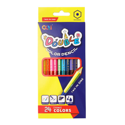 12/24 värvi kahepealised pliiatsid lastele Professionaalsed joonistused visandid Pastellikunst Premium õpilaste koolikunstitarbed