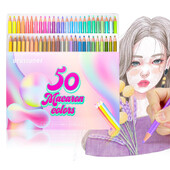 Aibelle Brutfuner Macaron 50 värvilised pliiatsid Professionaalsed värvid Pastelsed joonistuspliiatsid Värvilised pliiatsikomplekt Kunstitarbed lastele