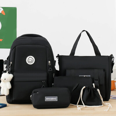 Νέο high-end σακίδιο κατάλληλο για γυναίκες, ευέλικτο 5 τεμάχιο casual σακίδιο υπολογιστή