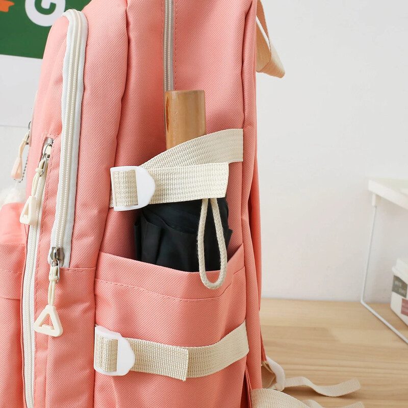 Νέο high-end σακίδιο κατάλληλο για γυναίκες, ευέλικτο 5 τεμάχιο casual σακίδιο υπολογιστή