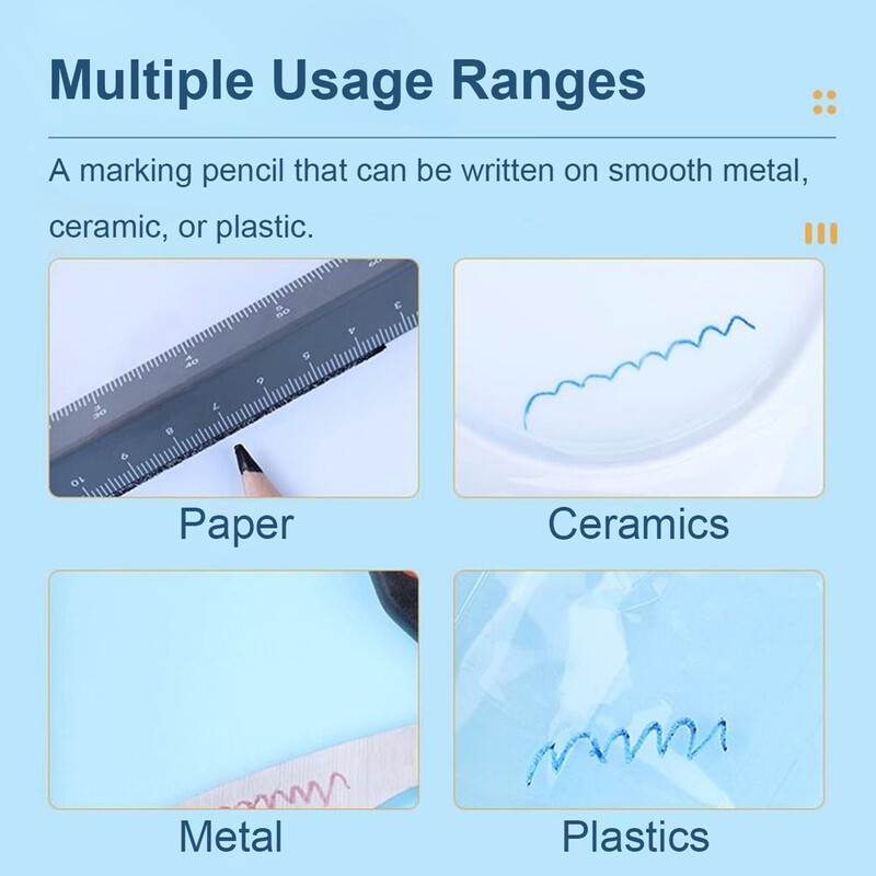 5 buc/lot creion special din lemn, bicolor, cu două capete, pentru scriere, pentru desen, marcator, pix, consumabile pentru artizanat, tijă rotundă