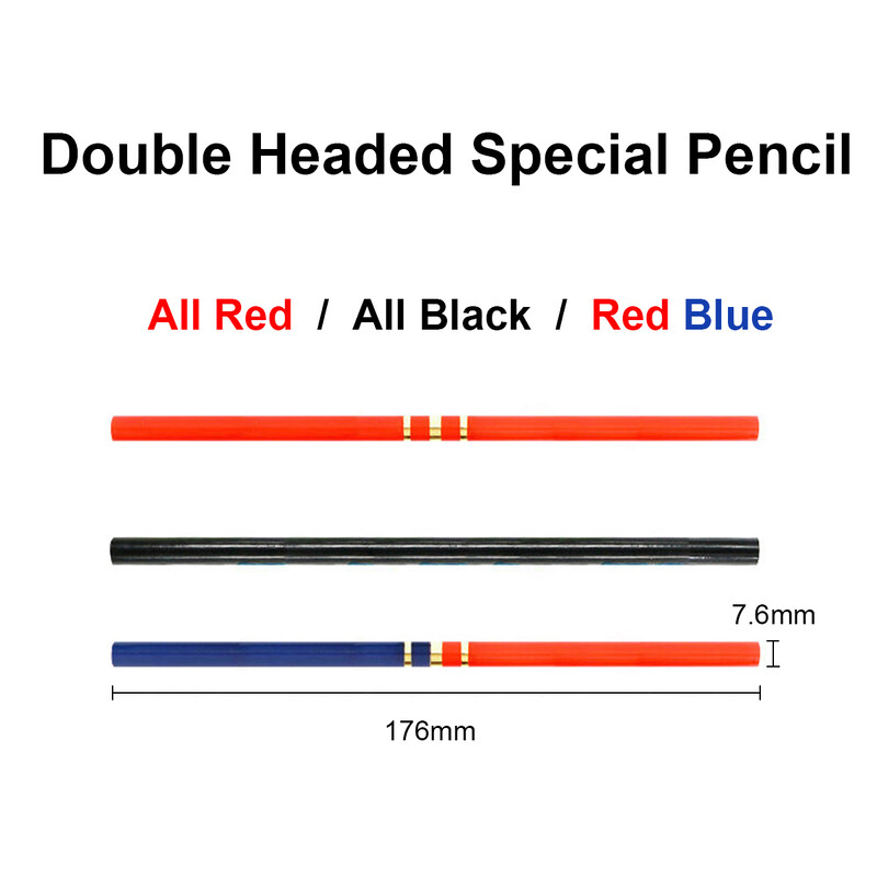 5 buc/lot creion special din lemn, bicolor, cu două capete, pentru scriere, pentru desen, marcator, pix, consumabile pentru artizanat, tijă rotundă