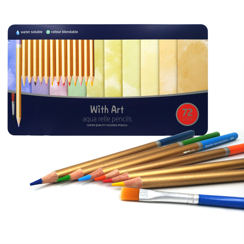Värviline pliiats 72 Colors Artist akvarellpliiats Professionaalne joonistuspliiatsikomplekt kunstikooli õpilastele jõulukink