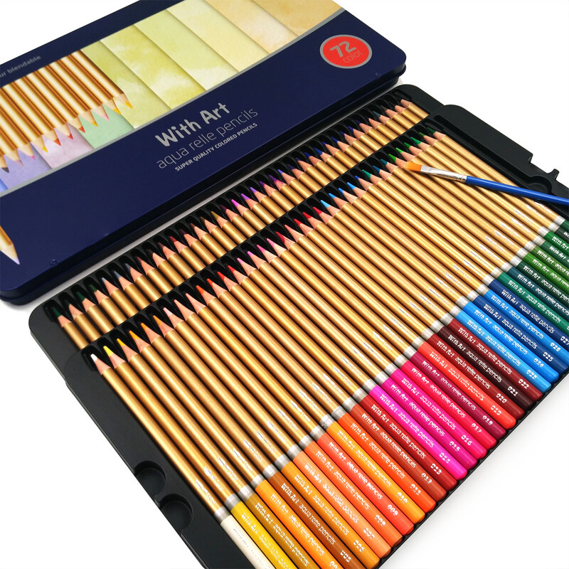 Värviline pliiats 72 Colors Artist akvarellpliiats Professionaalne joonistuspliiatsikomplekt kunstikooli õpilastele jõulukink