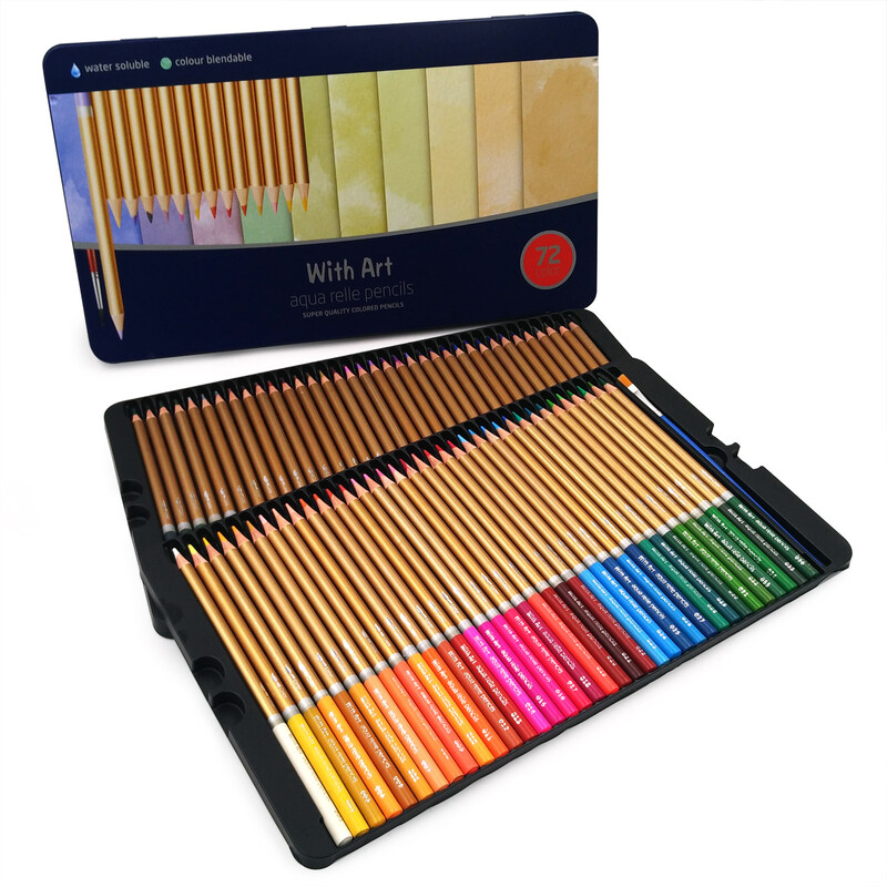 Värviline pliiats 72 Colors Artist akvarellpliiats Professionaalne joonistuspliiatsikomplekt kunstikooli õpilastele jõulukink