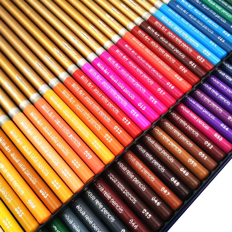 Värviline pliiats 72 Colors Artist akvarellpliiats Professionaalne joonistuspliiatsikomplekt kunstikooli õpilastele jõulukink