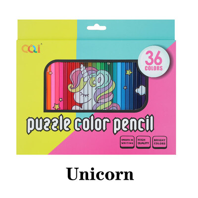 36 värviline pusle multikas värviline pliiatsikomplekt – ere õline pliiats käsitsi maalitud koomiksiteks Anime Graffiti kunsti joonistamiseks nelja nurgaga varras