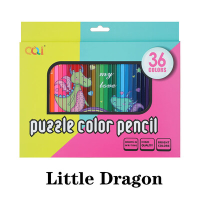 36 värviline pusle multikas värviline pliiatsikomplekt – ere õline pliiats käsitsi maalitud koomiksiteks Anime Graffiti kunsti joonistamiseks nelja nurgaga varras