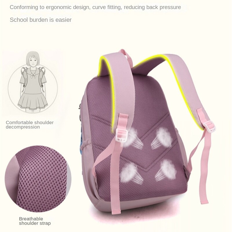 Genți de școală de mare capacitate Rucsac de școală, drăguț, ușor, impermeabil, material din nailon Rucsac respirabil Rucsac adolescent