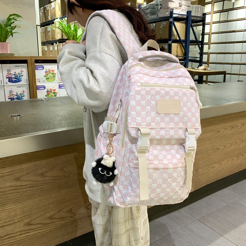 Iskolatáska középiskolás lányoknak, középiskolásoknak, nagy befogadóképességű, egyszerű hátizsák