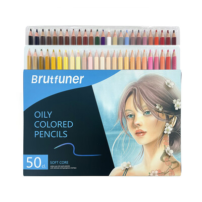 Nuanța pielii Brutfuner 26/50/72 buc. Creioane colorate Set de creioane pentru schițe, pe bază de ulei, pentru începători, set de carte de colorat pentru artist