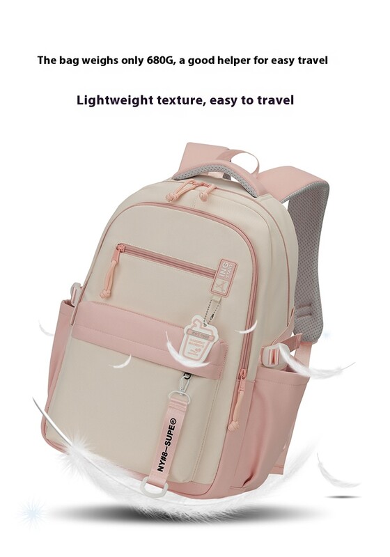 Ученическа чанта Mozhi Ученици в гимназията Начално училище пет или шест прогимназии Раница за намаляване на лекото натоварване с голям капацитет