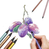 DEDEDEPRAISE Set de creioane colorate metalice Creioane colorate non-toxice pentru desen 12/18 culori Materiale pentru schiță cu creion colorat metalic