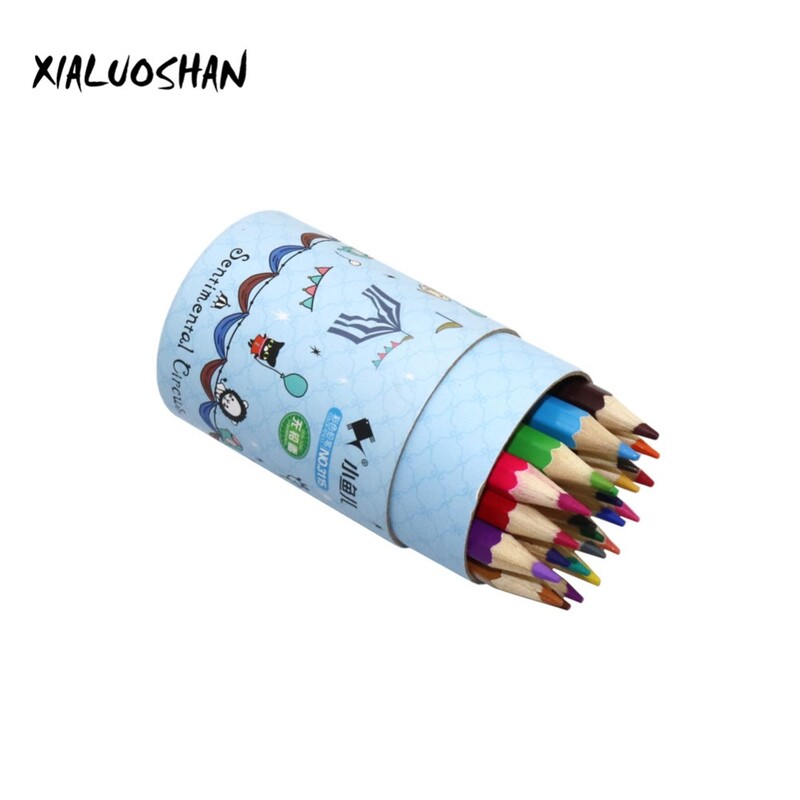 24 бр./компл. Комплект цветни моливи Дървени картини Цветни моливи за ученик Художник Рисуване Консумативи за рисуване 24 цветни молива