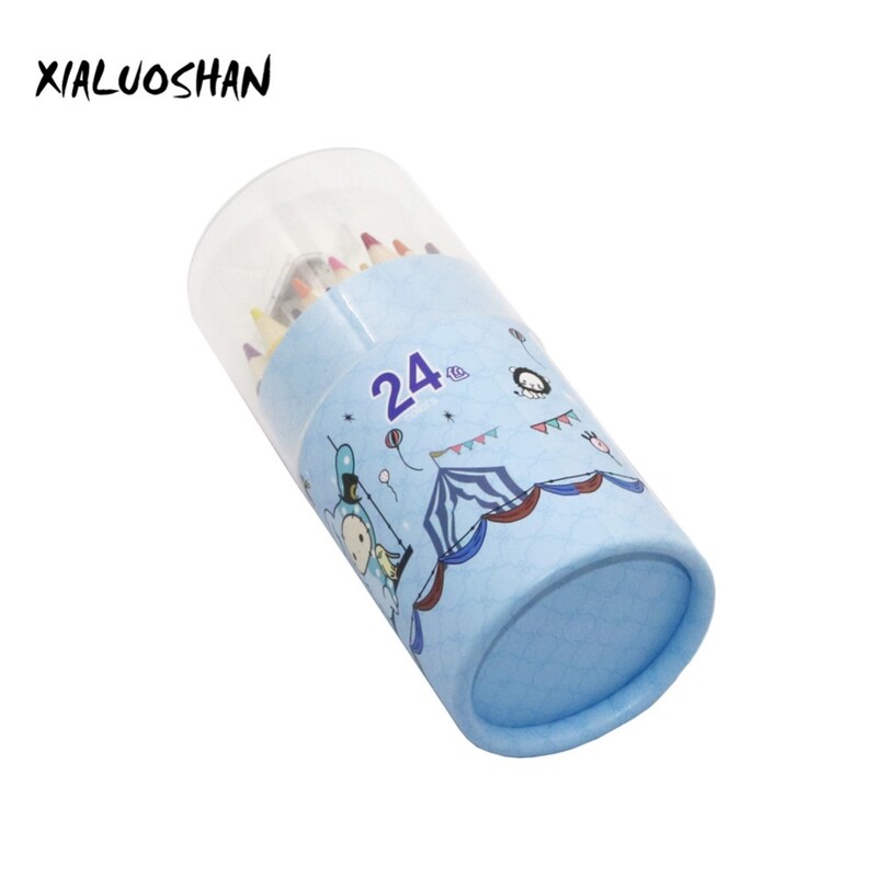 24 бр./компл. Комплект цветни моливи Дървени картини Цветни моливи за ученик Художник Рисуване Консумативи за рисуване 24 цветни молива