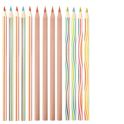 12 komada olovke za crtanje 7 boja u 1 bojice s duginim gradijentom Olovke u boji za bojanje Crtanje u boji Slikanje u boji Dječji umjetnički dar