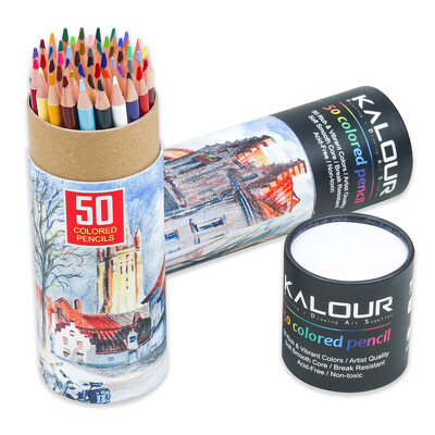 KALOUR 75pcs(72Colors) Χρωματιστό Σετ Μολυβιών Σετ Σχέδιο Σχέδιο Λάδι Επαγγελματικές λαπετσαρίες για Παιδιά Καλλιτέχνης Αρχαρίους Είδη τέχνης