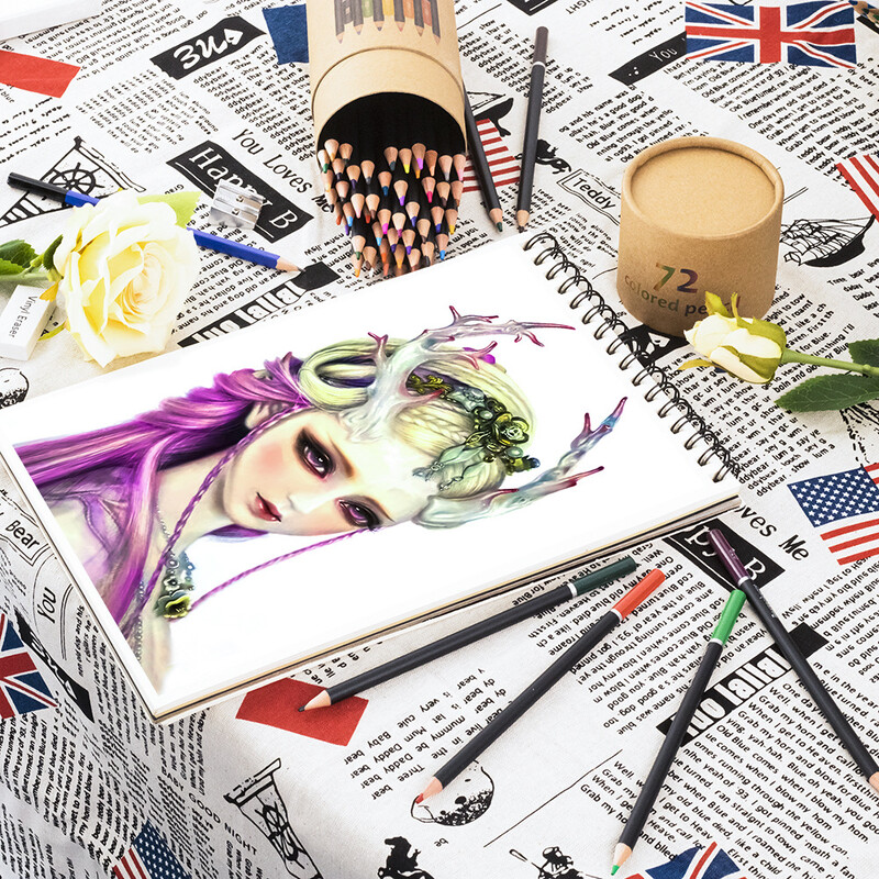 KALOUR 75pcs(72Colors) Χρωματιστό Σετ Μολυβιών Σετ Σχέδιο Σχέδιο Λάδι Επαγγελματικές λαπετσαρίες για Παιδιά Καλλιτέχνης Αρχαρίους Είδη τέχνης