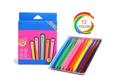 6/12/24/36 de creioane colorate triunghiulare, pixuri de colorat sigure, non-toxice, comestibile pentru studenți, copii, copii, creioane ștersabile, jucării, cadou