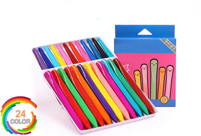 6/12/24/36 de creioane colorate triunghiulare, pixuri de colorat sigure, non-toxice, comestibile pentru studenți, copii, copii, creioane ștersabile, jucării, cadou