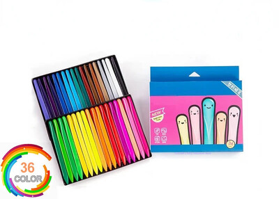 6/12/24/36 de creioane colorate triunghiulare, pixuri de colorat sigure, non-toxice, comestibile pentru studenți, copii, copii, creioane ștersabile, jucării, cadou